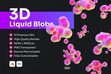 Abstrakte Blobs 3D Icon Pack