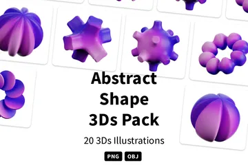 Abstrakte Form 3D Icon Pack