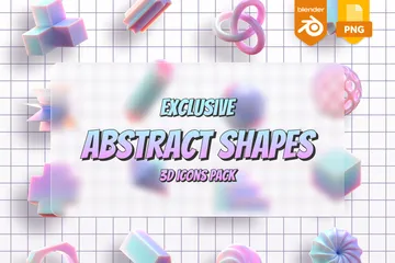 Abstrakte Formen 3D Icon Pack