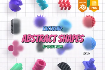 Abstrakte Formen 3D Icon Pack