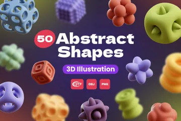 Abstrakte Formen Band 02 3D Icon Pack