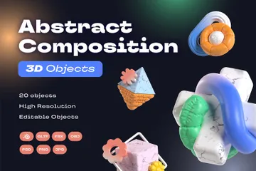 Abstrakte Komposition 3D Icon Pack