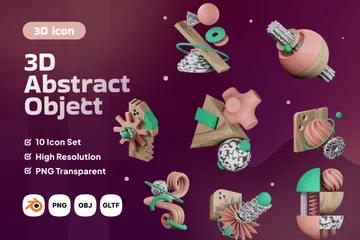 Abstrakte Objekte 3D Icon Pack