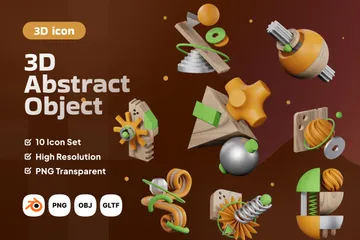 Abstrakte Objekte 3D Icon Pack