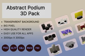 Abstraktes Podium 3D Icon Pack