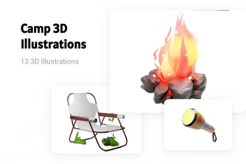 Acampamento Pacote de Illustration 3D