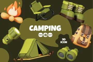 Acampamento Pacote de Icon 3D