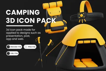 Acampamento Pacote de Icon 3D