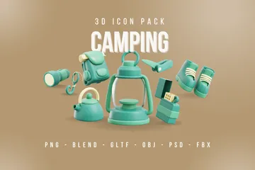 Acampamento Pacote de Icon 3D