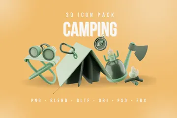 Acampamento Pacote de Icon 3D