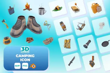 Acampamento Pacote de Icon 3D