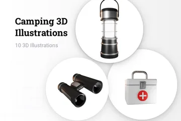 Cámping Paquete de Illustration 3D