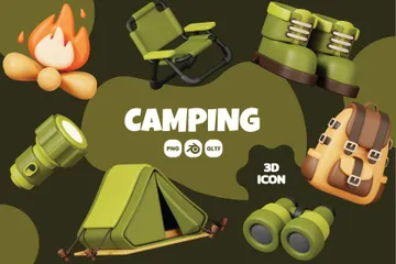 Cámping Paquete de Icon 3D