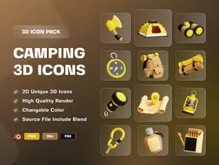 Cámping Paquete de Icon 3D