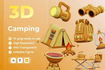 Cámping Paquete de Icon 3D