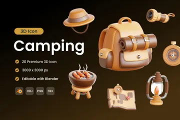 Cámping Paquete de Icon 3D