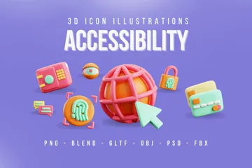 Accesibilidad Paquete de Illustration 3D