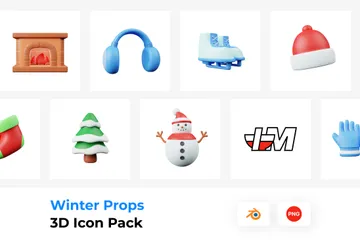 Accesorios de invierno Paquete de Icon 3D