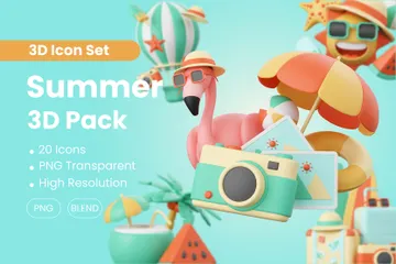 Accesorios de verano Paquete de Illustration 3D