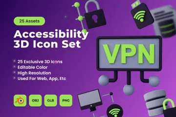 Accessibility 3D Icon Pack