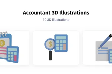 Accountant 3D Illustration Pack