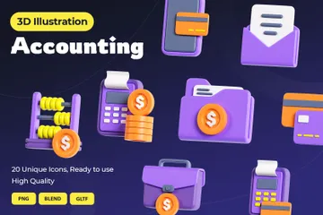 Accounting 3D Icon Pack