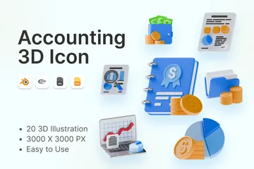 Accounting 3D Icon Pack