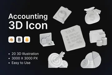 会計 3D Iconパック