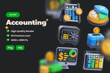 Accounting 3D Icon Pack