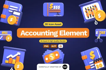 Accounting 3D Icon Pack