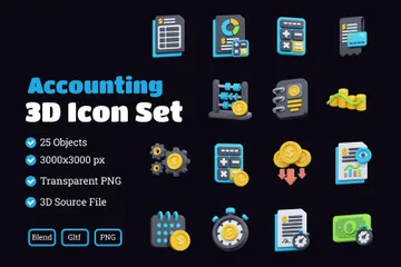 Accounting 3D Icon Pack