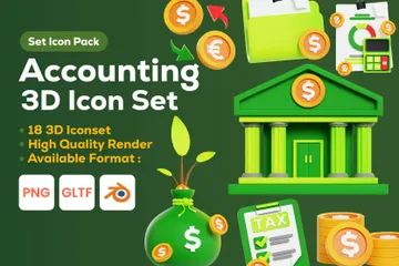 Accounting 3D Icon Pack