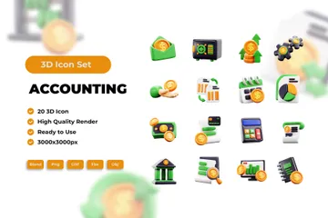 Accounting 3D Icon Pack