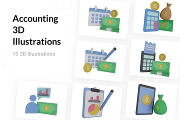 Accounting 3D Illustration Pack