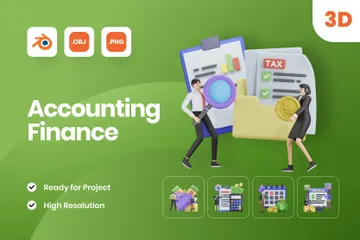 Accounting Finance 3D Illustration Pack