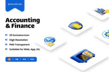 Accounting & Finance 3D Icon Pack