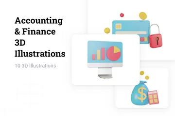 Accounting & Finance 3D Illustration Pack