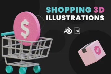 Shopping en ligne Pack 3D Icon