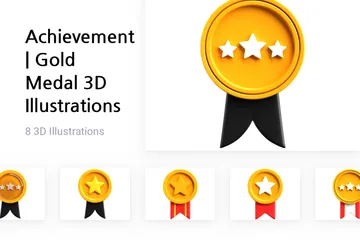 Achievement | Gold Medal 3D Illustration Pack