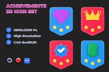 Achievements 3D Icon Pack