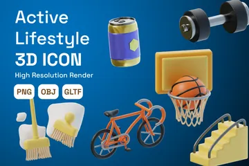 Active Lifestyle 3D Icon Pack