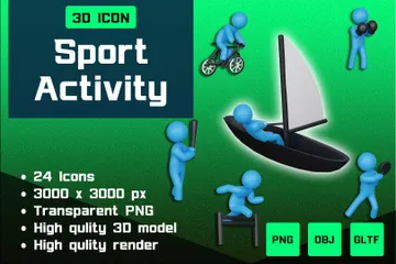 Actividad deportiva Paquete de Illustration 3D