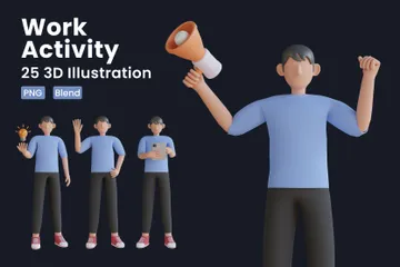 Actividad de trabajo Paquete de Illustration 3D