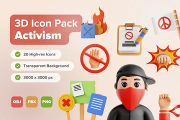 Activisme et protestation Pack 3D Icon