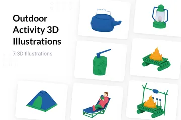 Activité de plein air Pack 3D Illustration