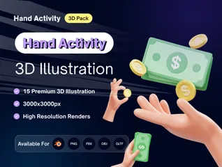 Activité de la main Pack 3D Icon