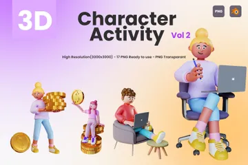 Activité Vol 2 Pack 3D Illustration