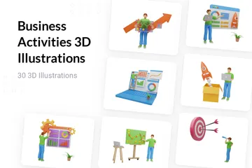Activités commerciales Pack 3D Illustration