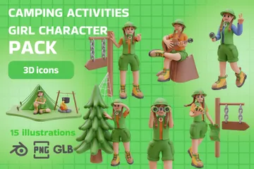 Activités pour les campeuses Pack 3D Illustration