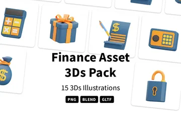 Activo financiero Paquete de Icon 3D
